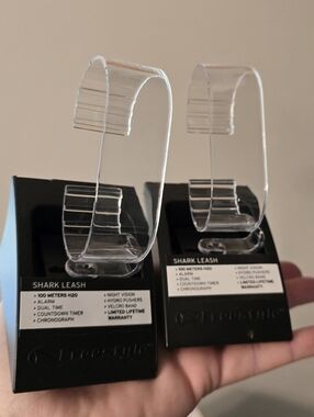 Freestyle Black Watch Display Stand with Clear Strap Holder